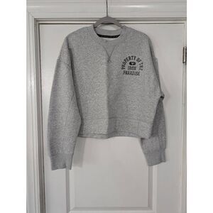 Under Armour Project Rock Cropped Sweatshirt‎ women's gray Iron Paradise